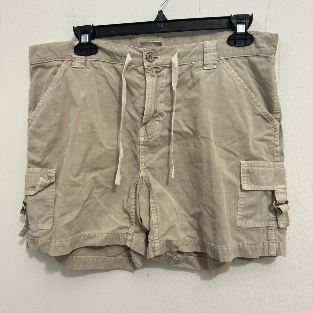 Gramicci Cargo Shorts Khaki Tan 100% Cotton Canvas Outdoor Mens Size 8